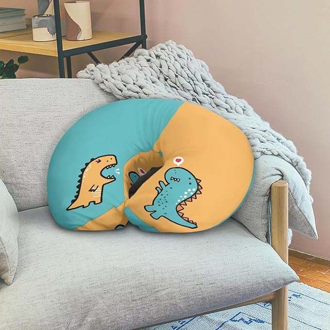 Nursing Pillow Cover Dinosaur Stretchy Removable Cover for Breastfeeding Pillow Soft Comfortable Slipcover Ultra Soft Snug Fits On Infant Nursing Pillow