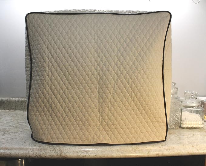Dehydrator Cover Custom Fit Any Brand (white w/yellow trim)