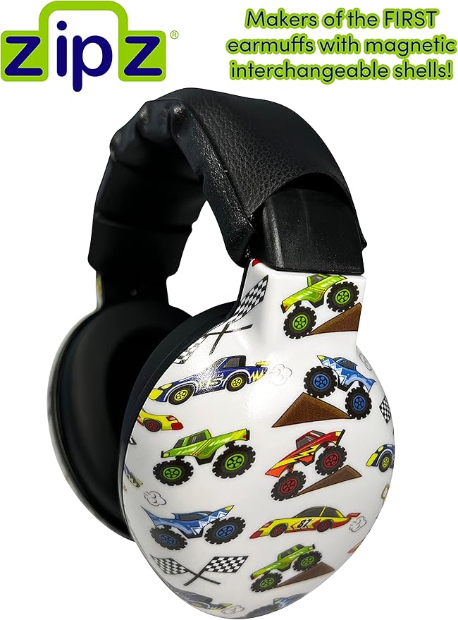 ZIPZ Baby & Toddler Earmuffs - ANSI-Certified Noise Protection, Audiologist-Recommended, Interchangeable Shells (0-4 Yrs)