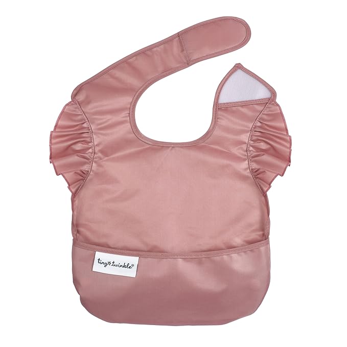 Tiny Twinkle Mess-Proof Baby Bibs for Eating | Waterproof, Wipeable Toddler Bibs with Catch-All Pocket | Feeding Bibs for Girls & Boys(3 Pack,Boho Set)