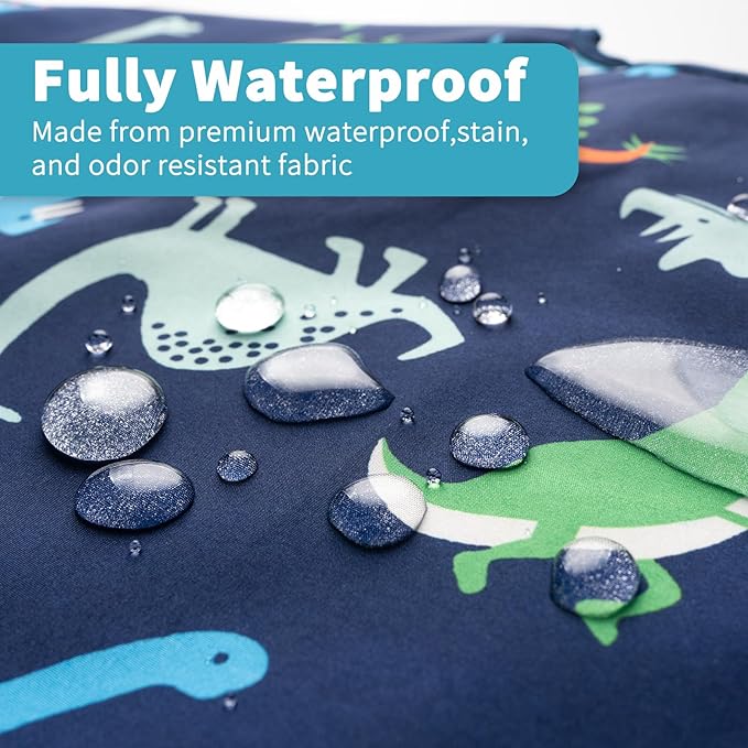 3 Pcs Long Sleeved Bib Set|Baby Waterproof Bibs with Pocket Bundle|Toddler Bib with Sleeves|Stain Resistance Smock 6-24 Month