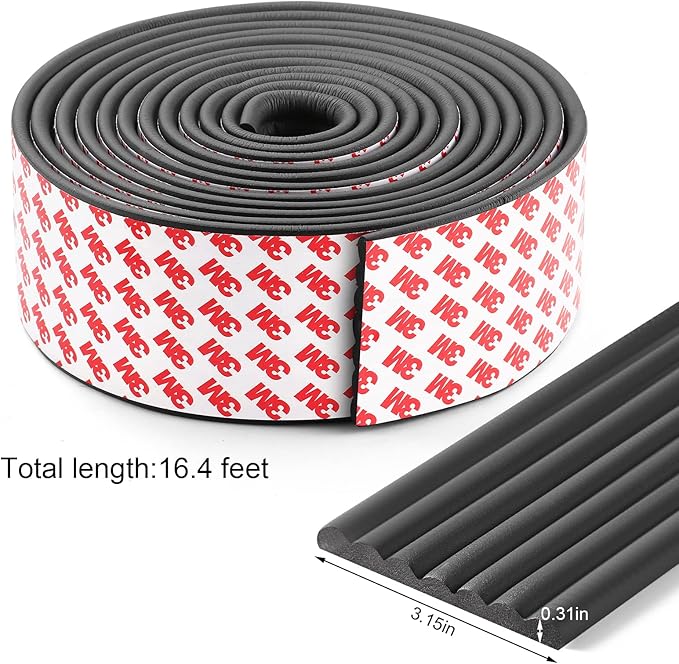Upgraded Baby Proofing Edge Corner Protector, 16.4ft Edge Guards Padding with 3M Adhesive, Extra-Wide Soft Rubber Foam Padding, Furniture,Sharp Edge Safety Corner Edge Bumper Guard-Black