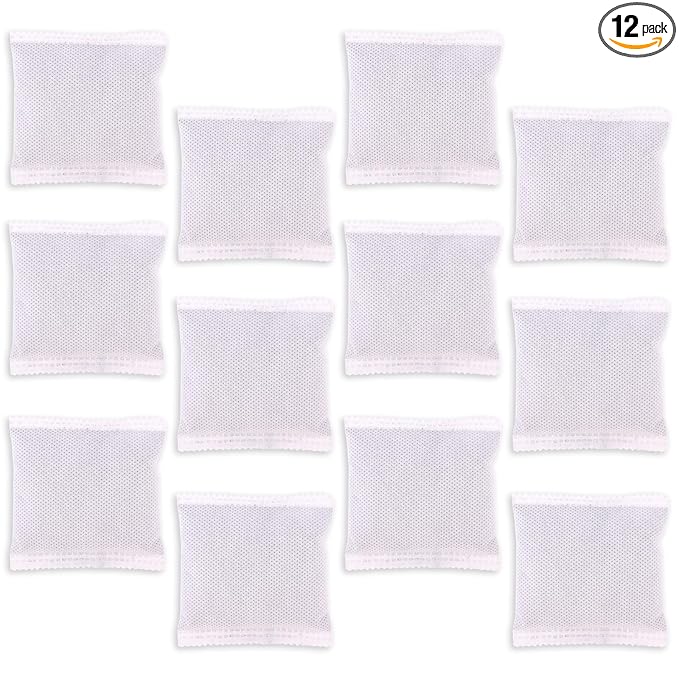 12pcs Carbon Filter Refills for Playtex, 9x7cm/3.54x2.76in Coconut Shell Activated Carbon Odor Absorbing Deodorizer for Diaper Pail Systems Trash Cans Closets & Shoe Cabinets (Gray)