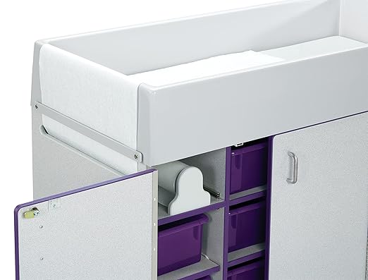 5148JC004 Diaper Changer with Stairs, Right, Purple