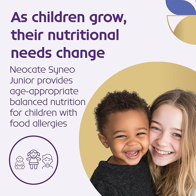 Neocate Syneo Junior - 1+ years - Hypoallergenic Toddler Formula for Food Allergy Relief - Nutritionally Complete Dairy Free Formula - With Prebiotic and Probiotics - Unflavored - 14.1 oz
