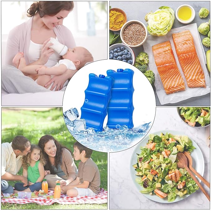 Teamoy Breastmilk Ice Pack (Pack of 2), Bottle Ice Packs for Breastmilk Storage and Breastfeeding Working Mom, Large