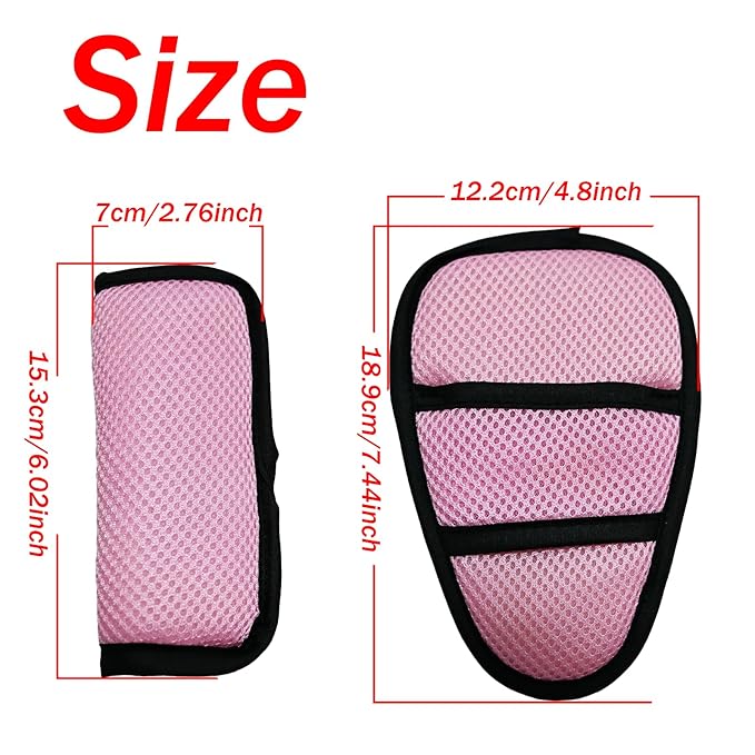 Universal 5 Point Harness Baby Chest Harness for High Chair/Stroller, Harness Belt with Baby Shoulder Strap and Crotch Harness Pads, Adjustable Harness Chest Harness Stroller for Child/Kid Seat, Pink