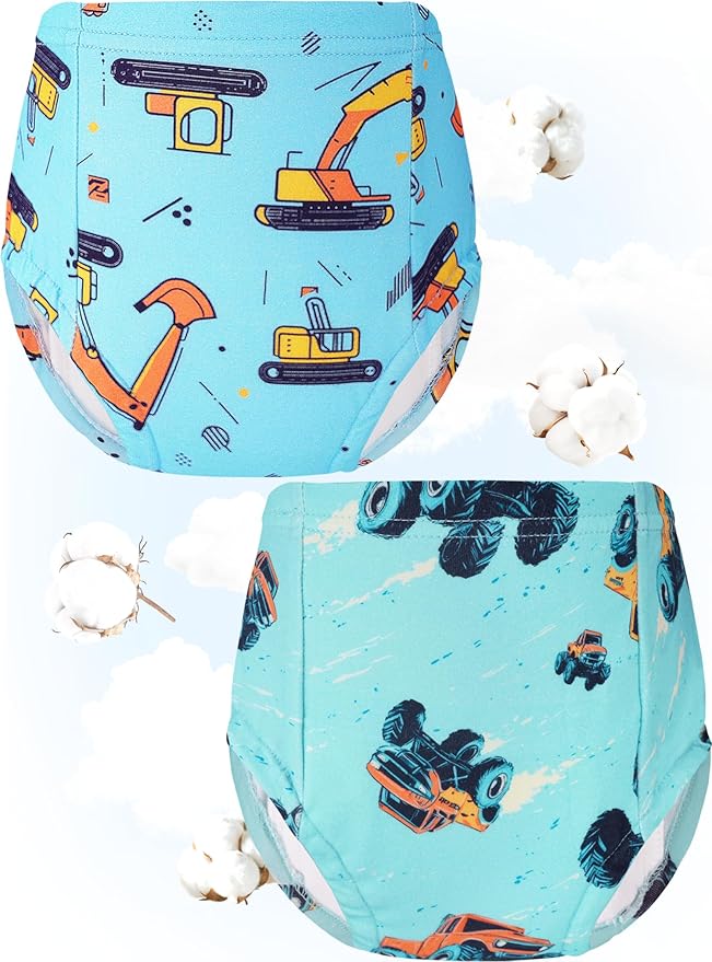 Boys Potty Training Underwear Pee Pants Cotton Absorbent Leak Resistant 4-Pack For Toddler 2t 3t 4t 5t 6 7 8 10