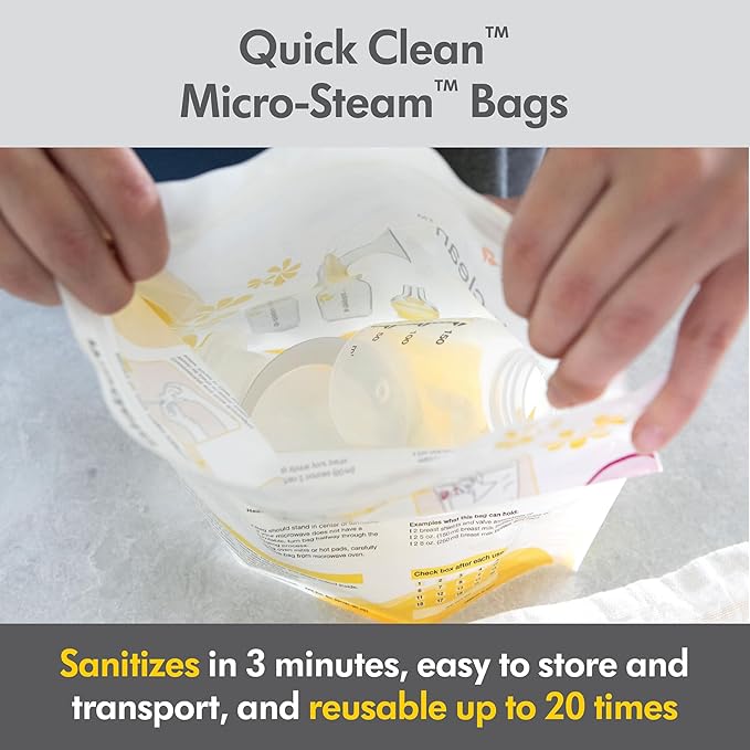 Medela Breast Milk Storage & Cooler Gift Set Made Without BPA, with Bottles, Storage Bags, Microwave Sterilizer Bags, and Cooler Bag with Ice Pack