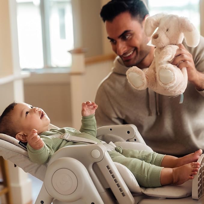 Maxi-Cosi Minla 6-in-1 High Chair for Babies & Toddlers, Portable Foldable Highchair, EcoCare Fabric, 9 Heights, 5 Reclines, 4 Tray Positions, Truffle