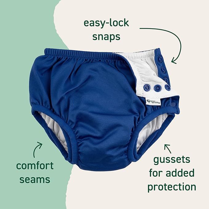 green sprouts Baby Toddler Eco Snap Swim Diaper - Royal - 5T