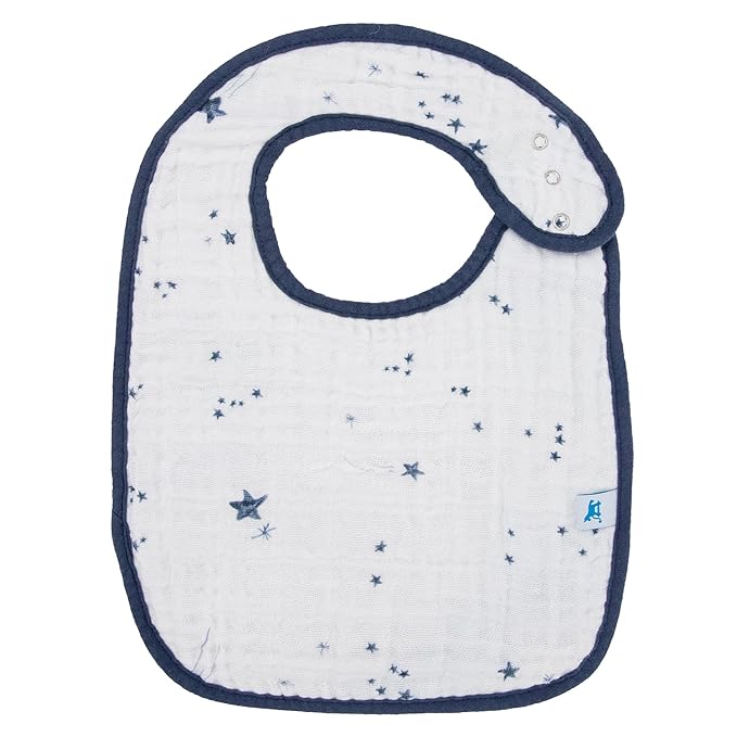 Little Unicorn Muslin Baby Bibs | Adjustable as Baby Grows | Soft Absorbent Muslin Fabric | For Eating, Drooling, Teething (Planetary 2)