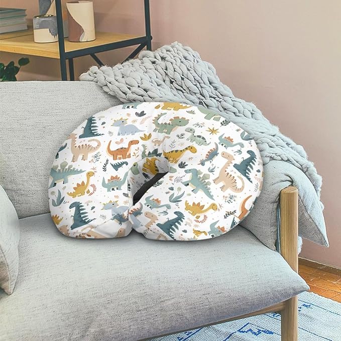 Dinosaur Nursing Pillow Cover Boy Breastfeeding Pillows Covers, Snug Fits Nursing Pillow Slipcovers for Boys Girls, Soft and Comfy
