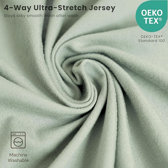 Konssy Silky Soft Changing Pad Cover 3 Pack, Ultra-Stretchy Diaper Changing Table Sheets, Breathable Snug Fit for Standard 32" x 16" Contoured Pads, Boho Neutral Sheets for Boys & Girls (Green Dino)