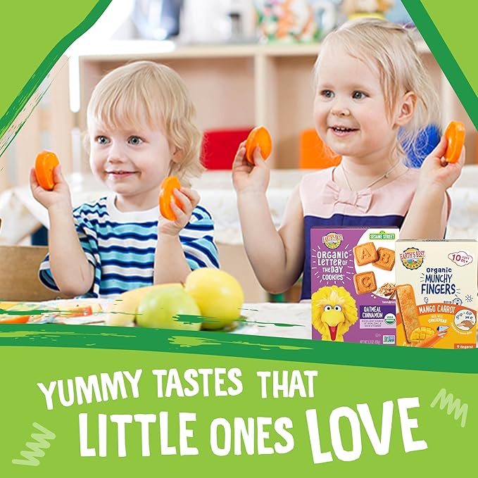 Earth's Best Organic Baby Food, Dissolvable Teething Snack for Babies 6 Months and Older, Garden Veggie Crunchy Sticks, .56 oz Pack (Pack of 5)