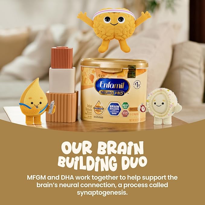 Enfamil NeuroPro Baby Formula, Brain Building Duo DHA & MFGM, Exclusive Immune Supporting HuMO6 Blend, Powder Infant Formula, Baby Milk, 36.4 Oz