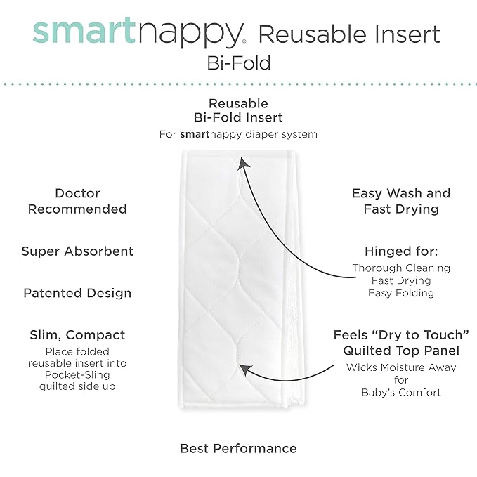 Amazing Baby Hybrid Cloth Diaper Cover/Swim Diaper, Newborn, Sz 1 (8-15 lbs), Use Boosties Disposable or Reusable Inserts, Blue Jean, SmartNappy Set: Cover + Tri-Fold + Booster Pad (Pack of 2)