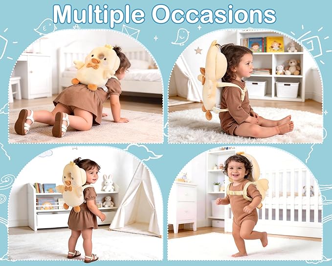 Baby Walker Head Protector BackpackToddler Adjustable Baby Head Protection Backpack (Style T)