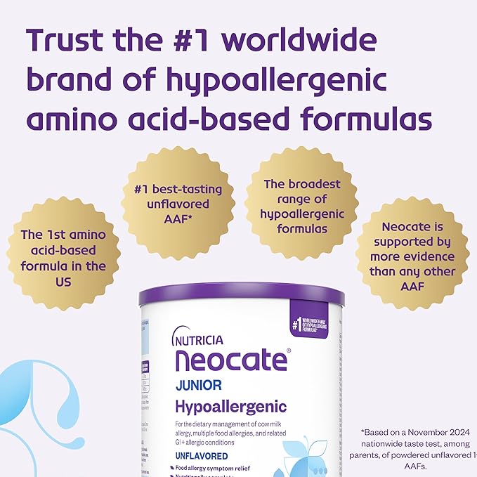 Neocate Junior Unflavored, 1+ years, 14.1 oz (Pack of 4)