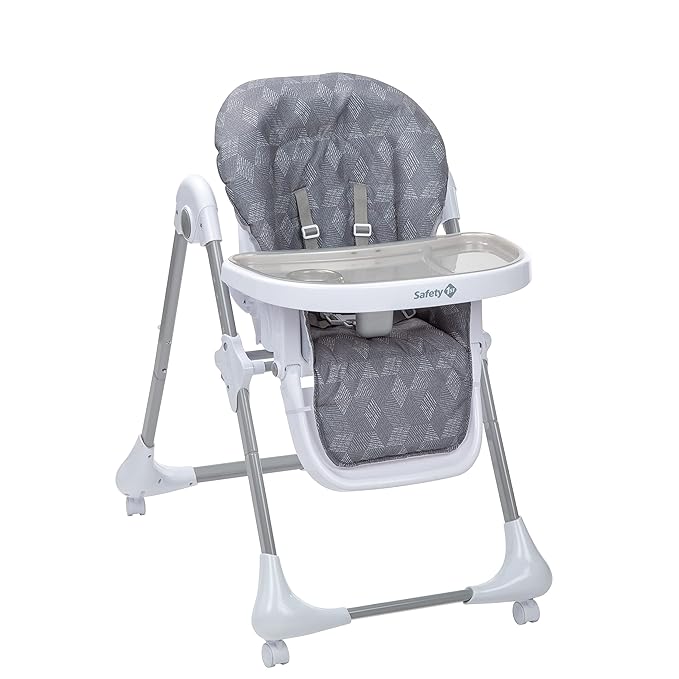 Safety 1st High Chairs for Babies and Toddlers, 3-In-1 Grow and Go with Tray and Adjustable Seat, Monolith
