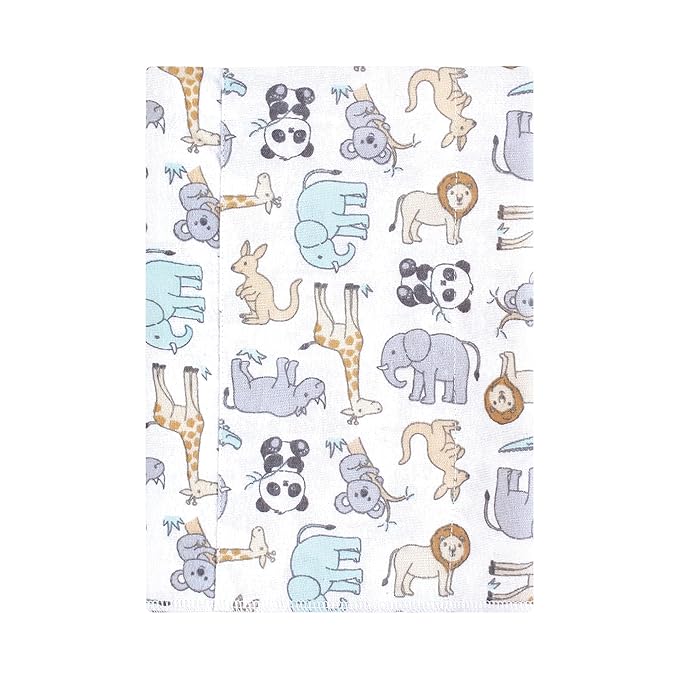 Hudson Baby Unisex Baby Flannel Burp Cloth 7pk, Kangaroo, One Size