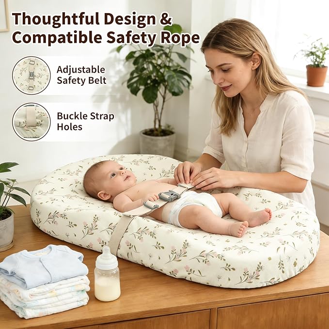2 Pack Changing Pad Cover for Boys Girls,Ultra Soft Breathable Cotton Diaper Chang Table Covers,Diaper Change Table Sheets,Fit 32"x16" Contoured Changing Pad(Rose Floral,Blush Pink)