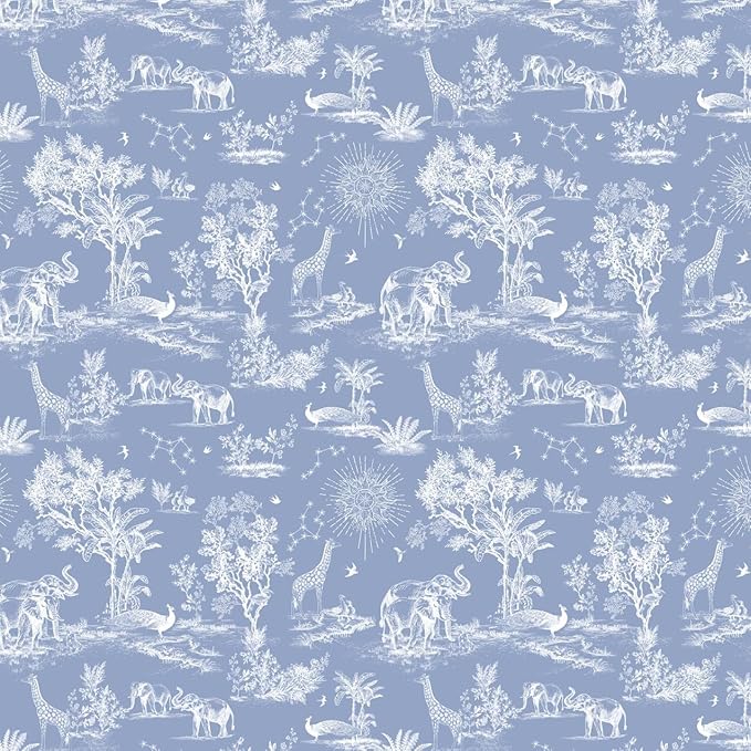 BapronBaby Flutter Savanna Blue Bapron - No Neck Tie Safer Bib for Baby & Toddler - Soft Waterproof Stain Resistant - Machine Washable - Sz Baby/Toddler 6m-3T
