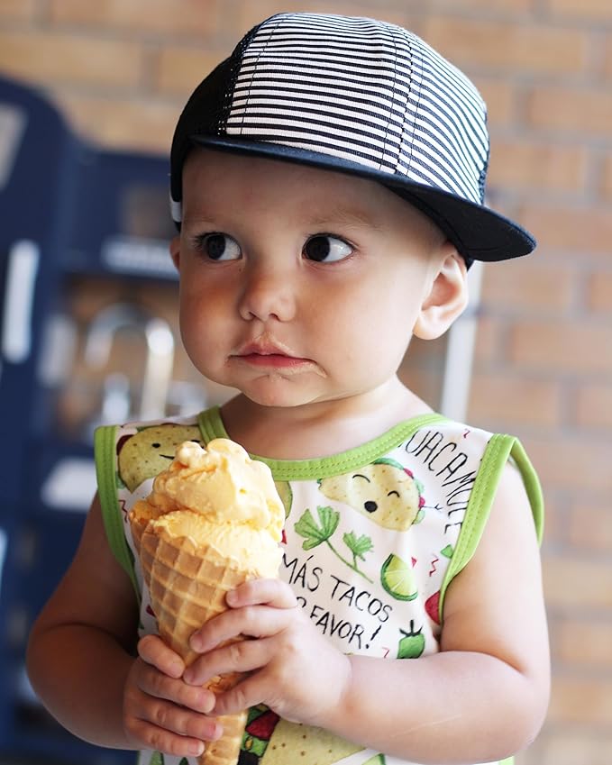 BapronBaby Taco Party Bapron - No Neck Tie Safer Bib for Baby & Toddler - Soft Waterproof Stain Resistant - Machine Washable - Sz Preschool 3-5yrs