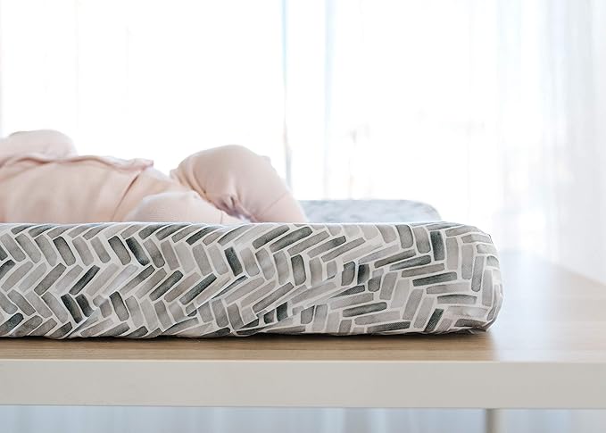 Copper Pearl Premium Knit Changing Pad Cover Soft, Stylish, and Universal Fit for All Standard Diaper Changing Pads, Trendy Design Changing Pad Covers, Alta