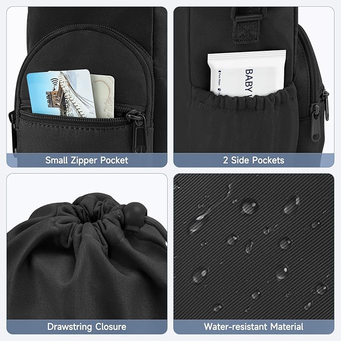 Portable Travel Bag for Breast Milk Cooler, Fits Milk Cooler & Portable BreastMilk Chiller, Leakproof,Insulated & Scratch-Resistant Bottle Carrier with Shoulder Strap & Extra Storage, Black