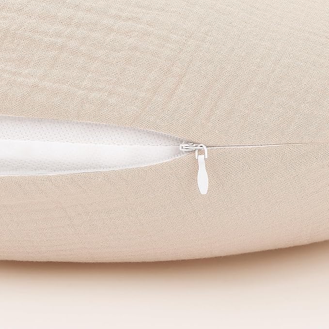 Accmor 2 Pack Muslin Nursing Pillow Covers, 100% Cotton Soft Nursing Covers for Breastfeeding Pillows, Slipcover for Baby Girls Boys Newborn