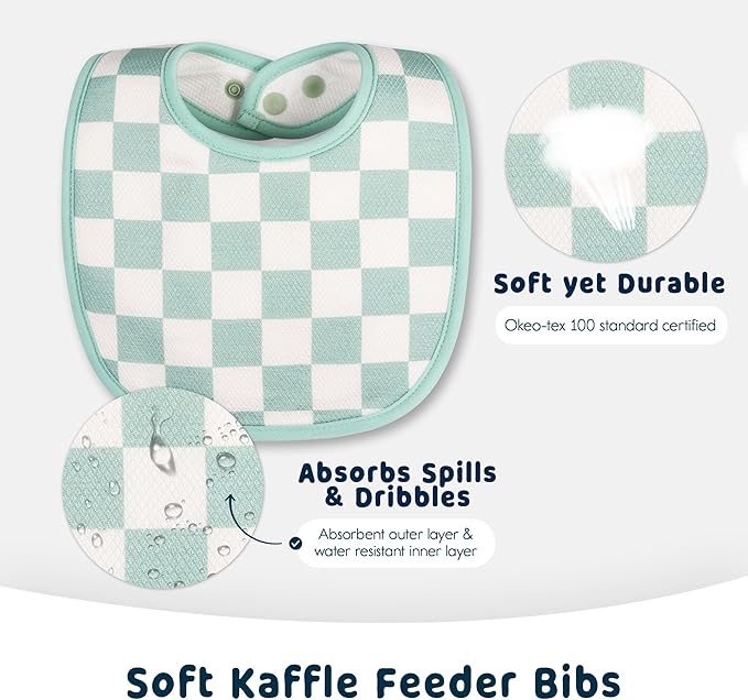 Tiny Twinkle Baby Feeding Bibs - Waterproof and Absorbent Infant Drool and Feeding Baby Bibs