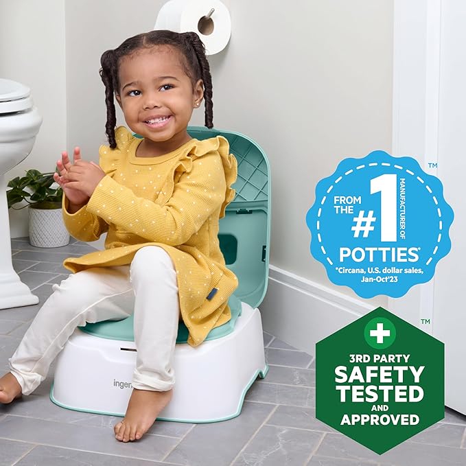 Ingenuity Prepare to Potty 3-in-1 System - Potty Training Toilet, Topper, Step Stool, Easy Setup, for Toddlers Ages 18 Months+ (Pack of 2)