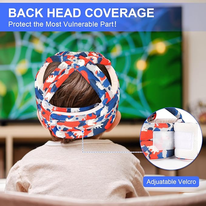 Accmor Baby Head Protector, Soft Baby Helmet for Crawling Walking, Breathable No Bumps and Soft Cushion, Lightweight Infant Safety Headguard Cap with Adjustable Buckle for Boys Girls Learning to Walk