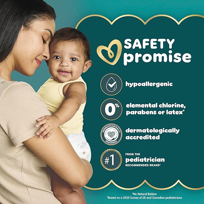 Pampers Swaddlers Diapers, Size 5 (20-37 lbs), 132 Count, Absorbent, Keeps Baby Dry and Comfortable, Skin Safe Disposable Baby Diaper (Packaging May Vary)