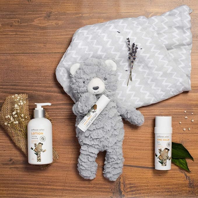 Baby Zinc Balm Stick - All Natural Butt Cream, Mess Free Diaper Rash Cream, Treat & Prevent Diaper Rash, Hypoallergenic, All-Natural, Plant-Derived, Made in USA by Safflower Safari