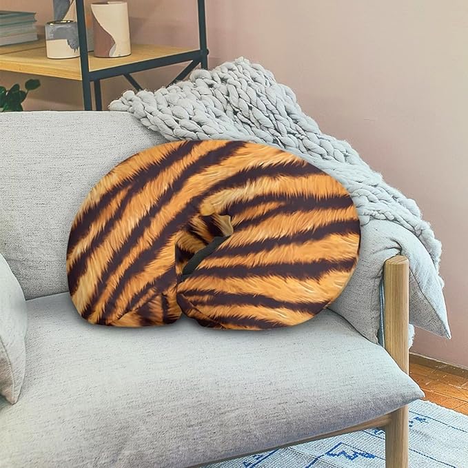Tiger Skin Nursing Pillow Cover Girls, Animal Texture Baby Breastfeeding Infant Newborn Pillowcase, Bengal Tiger Skin Nursing Pillow Original Support Cover
