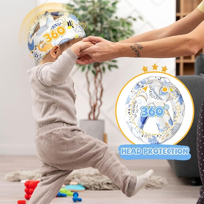 Baby Helmet for Crawling Walking,Head Protector for Infant No Bumps Soft Cushion Toddler Safety Headguard Adjustable Protective Cap