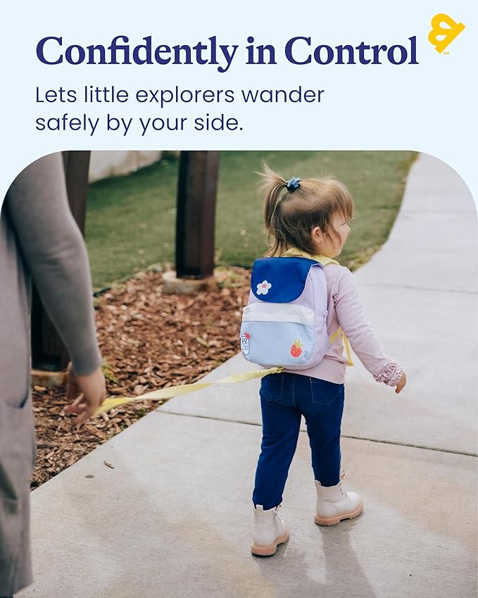 Goldbug Adventure Backpack + Safety Harness for Toddlers - Purple