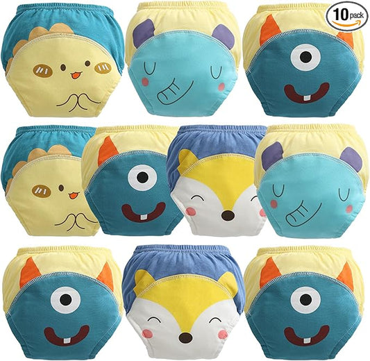 Potty Training Underwear for Boys 18M 2T, Soft Cotton Reusable Potty Training Pants for Toddlers 10 Pack,Toilet Training Pants for Boy