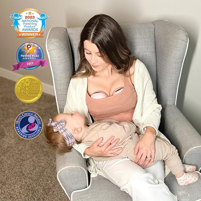 MomMed Wearable Breast Pump (Model S21) – Double Electric Hands-Free Breast Pump, Leak-Proof Design, 3 Modes (Stimulation, Expression, Auto) & 12 Vacuum Levels, Portable and Quiet