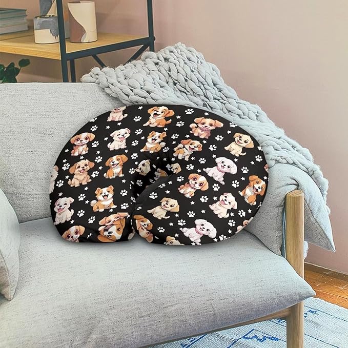 Nursing Pillow Cover with Zipper Covers Cute Dog and Paw Soft Breastfeeding Cover for Nursing Pillow Unisex Nursing Pillow Slipcovers Machine Wash & Quick Dry