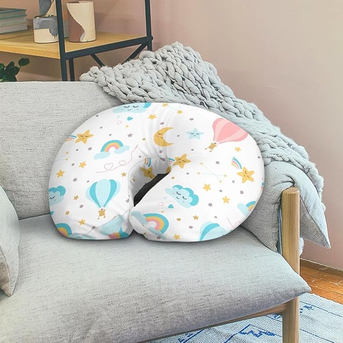 Pillow Covers Soft and Adorable Nursing Cover for Breastfeeding Pillows Pillow Slipcover for Baby Girls Boys Newborn Nursing Pillows for Breastfeeding Lovely Clouds Stars Moon