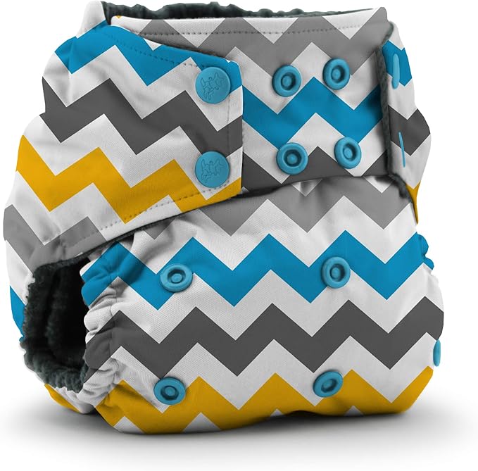 Kanga Care Rumparooz G3 OBV Cloth Diaper Reusable One Size Pocket Diaper with Patented Inner Double Gusset 2 pcs Bamboo Rayon Insert Soaker | Charlie (6-55+ lbs)