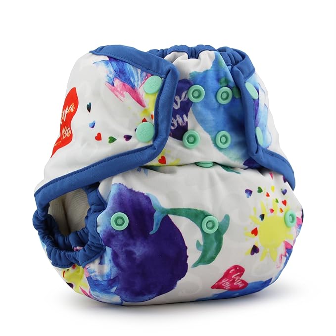 Kanga Care Rumparooz Double Leg Gusset Reusable Cloth Diaper Cover One Size Snap | Lava 6-35 lbs