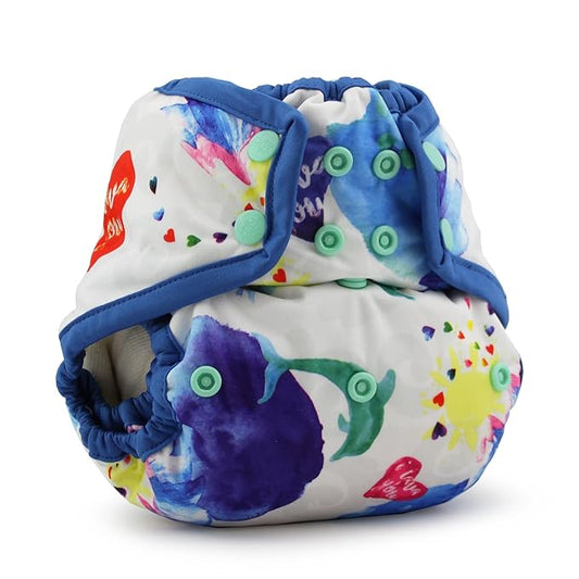 Kanga Care Rumparooz Double Leg Gusset Reusable Cloth Diaper Cover One Size Snap | Lava 6-35 lbs