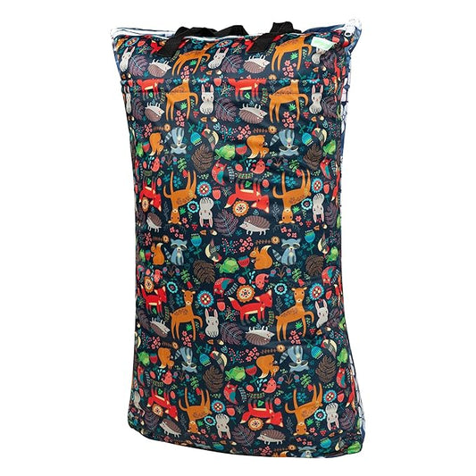 wegreeco Reusable Hanging Wet Dry Cloth Diaper Bag (Animal)