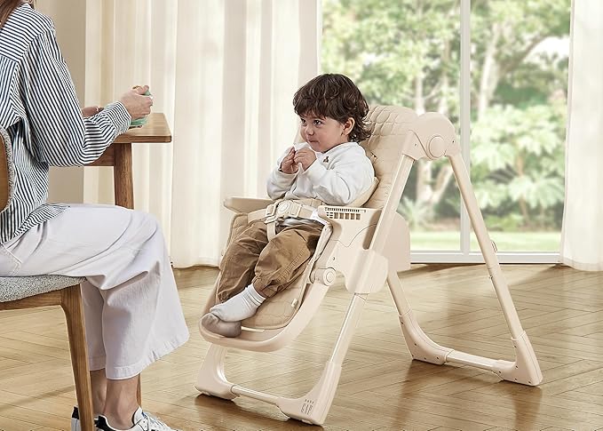 Delta Children - babyGap 3-in-1 Classic Convertible High Chair for Babies & Toddlers – 7 Height Positions, 3 Recline Settings, Dishwasher-Safe Tray, Compact Fold, Oatmeal