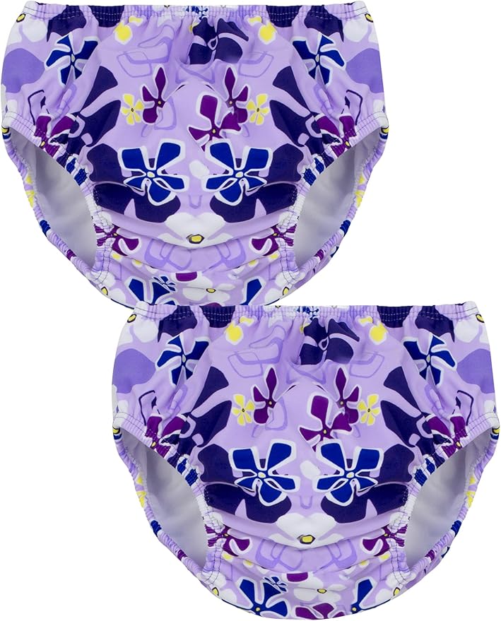 Tuga Girls Reusable Swim Diapers, UPF 50+ Sun Protection Swimsuit