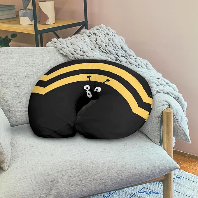 Forchrinse Cartoon Bee Nursing Pillow Cover Girls Cute Breastfeeding Pillow Case Infant Feeding Pillow Cushion Cover for Boys